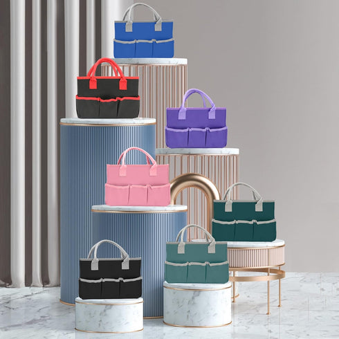 Cupohus Art Organizer Craft Storage Tote Bag with Pockets and Hadles, Oxford Fabric Carrying Caddy for Teacher, Officer, Artist, Students, Travele...