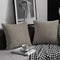 DEZENE Tan Throw Pillow Cases 22x22: 2 Pack Inch Original Striped Velvet Square Decorative Pillow Covers for Farmhouse Couch...