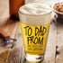 Fathers Day Dad Gifts from Daughter Son Wife,16 OZ Funny Beer Glass Gifts for Dad Men Husband Grandpa Step Dad Him,Bonus Dad Personalized Gifts fo...