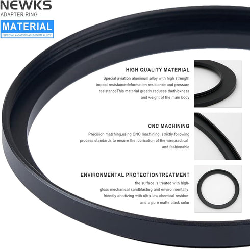40.5mm Lens to 43mm Camera Lens Adapter,40.5mm to 43mm Filter Step-Down Ring Adapter Ring,Compatible with All 43mm UV,CPL,ND,Lens Hood,Threaded Le...