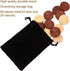 48 Pieces Wooden Checkers 1.06 Inch Wooden Checkers Pieces with Stackable Ridge in Drawstring Storage Pouch Red Black Dark Brown Wood Color (Dark ...