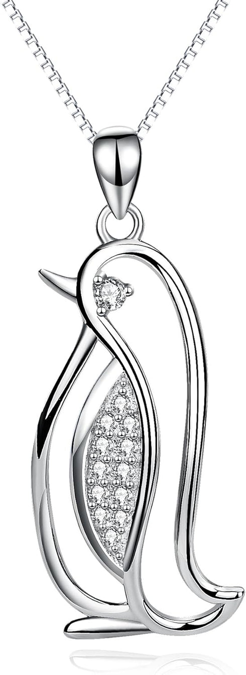 YFN Sterling Silver Penguin Necklace - Penguin Pendant Jewelry for Women Gifts...