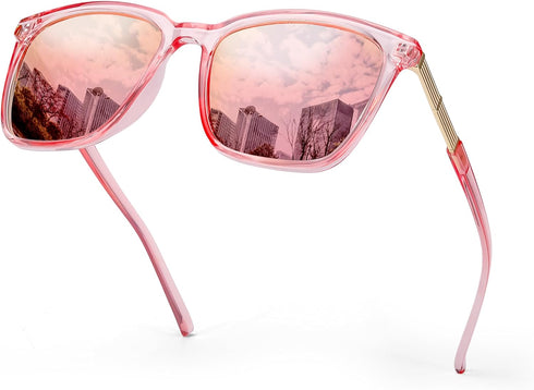 SIPHEW Oversized Square Sunglasses for Women|Lightweight Fashion Sunglasses 100% UV400 Protection|Trendy Mirrored Shade...