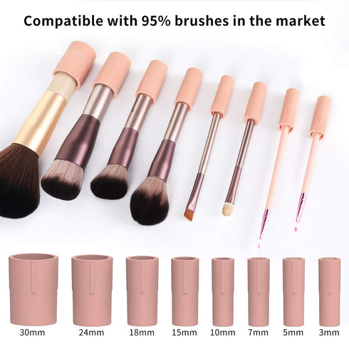 Senbowe Upgraded Makeup Brush Cleaner and Dryer Machine, Electric Cosmetic Automatic Brush Spinner with 8 Size Rubber Collars, Wash and Dry in Sec...