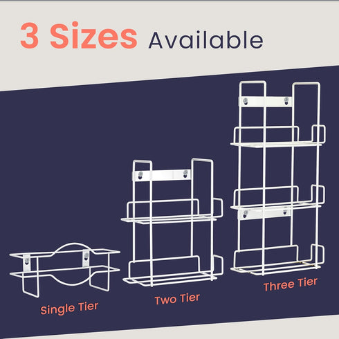 FMP Brands Single Glove Holder for Wall Mount, Wire Rack Disposable Napkin Gloves Box Holder, White Durable Metal Organizer Glove Dispenser for Fo...