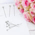 100 Pcs Boutonniere Pins, 2.1 Inch Bouquet Pins Floral Diamond Rhinestones Crystal Head Pins, Straight Head Pins for Wedding Bouquet Flower DIY Su...
