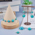 70Pcs Tibetan Style Teardrop Turquoise Connector Charms Round Bohemian Earring Charms Retro Antique Silver Western Link Charms for DIY Boho Neckla...