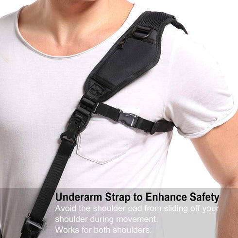 waka Camera Neck Strap with Quick Release, Safety Tether and Underarm Strap, Adjustable Camera Shoulder Sling Strap for Nikon Canon Sony Fuji DSLR...