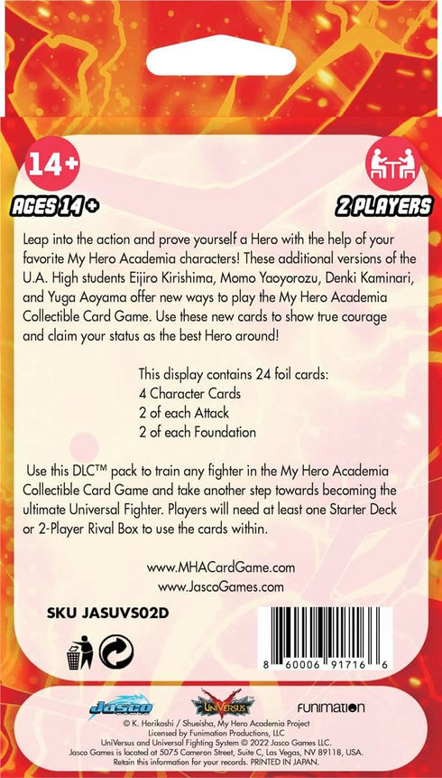 Jasco Games My Hero Academia Collectible Card Game Series 2 Crimson Rampage Deck-Loadable Content | Trading Card Game for Adults and Teens | Ages ...