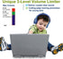 SIMOLIO Kids Headphones for School Age, Wired Headsets with Microphone Volume Limiter Sharing Jack, Adjustable & Durable, Tangle-Free Foldable Ste...