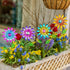 4 Pcs Metal Flower Garden Stakes, 16.3inch Outdoor Garden Decor Metal Flower Stick for Patio, Lawn, Yard, Pathway...