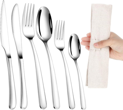 6 Pcs Weighted Utensils for Hand Tremors and Parkinsons Patients Heavy Weight Silverware Set Utensils for Eating Spoons for Eating Adaptive Eating...