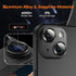 2 Pack Camera Lens Protector for iPhone 15/iPhone 15 Plus/iPhone 14/iPhone 14 Plus, Aluminum Alloy Tempered Glass Camera Cover Screen, Anti-drop, ...