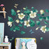 Amaonm Removable DIY 3D Blue Flower Vine White Floral Leaf Art Decor Kids Room Wall Sticker Girls Teens Bedroom Living Room Wall Decals Nursery Ro...