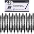 Black Gel Pens, 46 Pack(20 Gel Pens with 26 Refills) Lineon Retractable Medium Point Gel Pens Smooth Writing with Comfortable Grip for Office Scho...