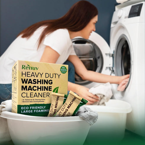 Heavy Duty Washing Machine Cleaner and Descaler - Deep Cleaning Tablets For Front Load or Top Load Washer (12 Pack 2 Boxes)...