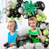 Video Game Balloon Arch, Green Black Balloon Arch Garland, Light Lime Green Black Grey Latex Balloons Star Gamepad Foil Balloon Helium for Boys Me...