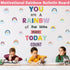 Motivational Rainbow Bulletin Board Cutouts, Happy Sunshine Day Inspirational Positive Classroom Decoration You are a Rainbow of Possibilities Acc...