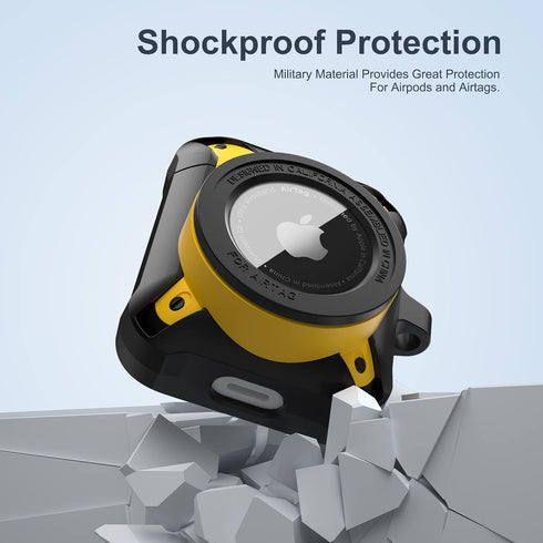 Valkit Compatible with Airpods Case, 2 in 1 Rugged Protective Cases Shockproof Air Pod 2 Case for Men Women with Keychain iPod Skin for Airpods 1/...