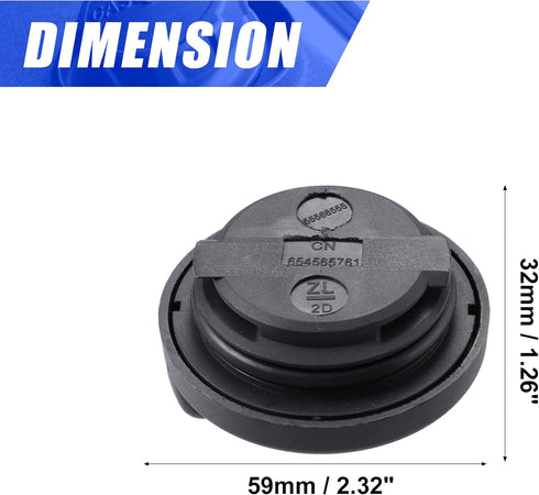 X AUTOHAUX Engine Fuel Tank Cap Gas Oil Filler Plug Cover Replace 55566555 654565761 for Chevrolet Cruze 2008-2013 Black...