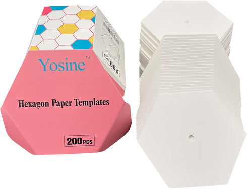 200pcs 2 Inch Paper Piecing Paper for Quilting DIY Patchwork Sewing Crafts,Quilting Templates for Quilting Accessories Crafting Tools,Hexagon Quil...