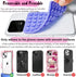 1 Pack Silicone Suction Cup Phone Case Mount Double Sided, Hands-Free Strong Grip Silicon Phone Holder for Selfies and Videos, Non Slip Phone Acce...