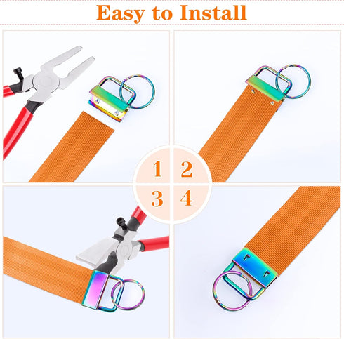 Key Fob Hardware, modacraft 42PCS 1 Inch 7 Colors Keychain Hardware Set Key Fob Hardware for Wristlet Keychain, Key Lanyard and Key Chain Making H...