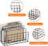 3 Slot Metal Desk Mail Organizer, Mesh Small Large File Magazine Book Record Holders Letter Organizer, Bill/Document/Filing/Folders/Paper Organize...