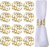 LogHog Delicate Christmas Gold Napkin Rings Set of 12, Ideal Table Setting Napkin Buckles for Christmas, Thanksgiving, Wedding, Parties, Holiday (...