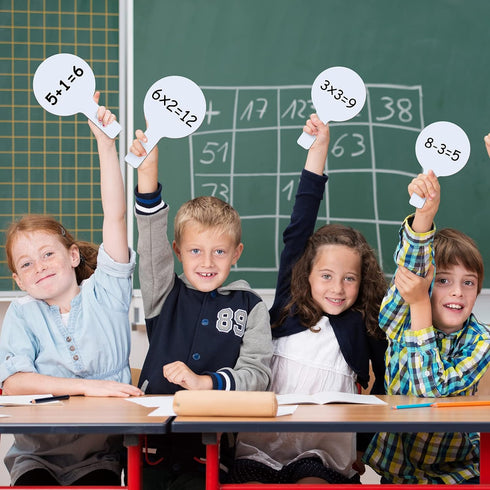 Zhehao Dry Erase Answer Paddles Bulk DIY Christmas Paddles for Games Double Sided Mini Handheld Dry Erase Answer Board Auction for Christmas Games...