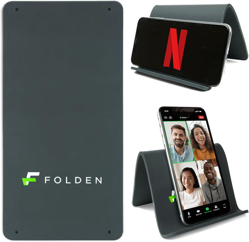 Folden Airplane Phone Holder, Foldable Cell Phone Stand Desk – Flexible Tablet and iPhone Holder for Bed, Desk, Office, Treadmill – Mobile Stand P...