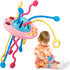 Montessori Toys - Silicone Pull String Baby Sensory Toys for Toddlers - Toddler Travel Toys...
