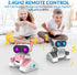 RC Robot Toys for Kids, Rechargeable Remote Control Robot Toy for Boys & Girls, with Auto Demo, Dance Moves, Music, Shining 7 Colors LED Eyes & Fl...
