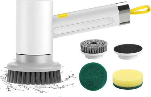 Electric Spin Scrubber with Dual Speed,3000mAh,IPX6 Waterproof,Cordless Power Cleaning Brush with 3 Heads,Perfect for Cleaning Bathroom,Tile,Cars,...