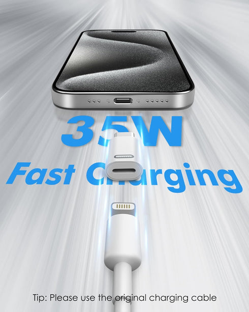 MoKo Lightning Female to USB C Male Adapter, 2 Pack USB-C to Lightning Adapter for iPhone 15/15 Pro/15 Pro Max/15 Plus, iPad Pro/Air, Support Fast...