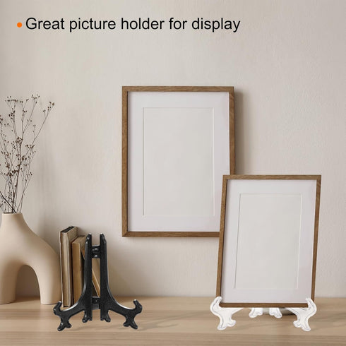 uxcell 8" Acrylic Plate Stands for Display Easels Stand Display Stand Acrylic Plate Holder for Card Easel Photo Frame Desktop Transparent 5Pcs...