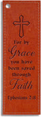 Christian Scripture Bookmarks Faux Leather Bookmark for Reading Lover Bible Verse Inspirational Bookmarks for Women Men Church Office Supplies (fo...