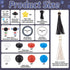 Magibeads 47Pcs Astronauts Airship Star Silicone Focal Beads 15mm Round Beads Big Silicone Rings Crystal Rhinestone Spacers Tassel Pendants Crafts...