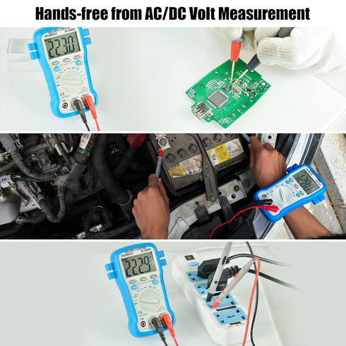 6000 Counts TRMS Digital Multimeter Auto Ranging - Multitester for AC/DC Current Voltage Resistance Capacitance Frequency/Duty,Diode/hFE, NCV, Tem...