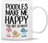 Retreez Funny Mug - Poodles Make Me Happy You, Not So Much Dogs Lover 11 Oz Ceramic Coffee Mugs - Funny, Sarcasm, Motivational, Inspirational birt...
