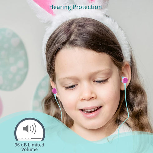Cute Donut Earbuds for Kids, Kid Size Wired Earbud & in-Ear Headphones with Microphone and Lovely Earphones Storage Case Gifts for School Girls an...