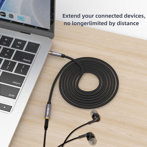 TRRS Headphone Extension Cable,4 Pole 3.5mm Stereo Jack Male to Female Aux Extension Cable,Audio Extension Cable for Headphones/Microphones/Tablet...