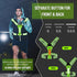 Led Reflective Vest Running Gear, Light Up Vest for Night Walking, High Visibility USB Rechargeable Adjustable Running Lights for Runners Walkers ...