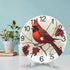 KiuLoam Winter Bird Round Wall Clock Silent Non Ticking Battery Operated Easy to Read for Student Office School Home Decorative Clock Art...