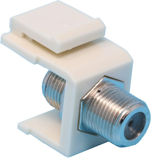 RiteAV Coax Cable F Type Keystone Jack Coupler Connector Female to Female - Ivory...