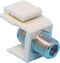 RiteAV Coax Cable F Type Keystone Jack Coupler Connector Female to Female - Ivory...