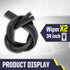4 PCS Automotive Wiper Strip, 0.23" x 26" Frameless T-shape Windshield Cleaning Replacement Noiseless Rubber Strip, DIY Cutting Length Accessories...