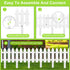 PLULON 6 Pieces Garden Fence with 6 Pieces Fence Insert White Plastic Fence Garden Picket Fence Edgings Lawn Flowerbeds Plant Borders Decorative G...