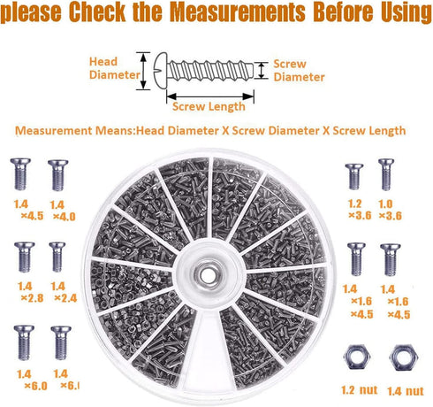 Eyeglasses Repair Kit, Endlanoo Sunglasses Repair Kit with 6 Pcs Precision Magnetic Screwdriver and Eyeglass Screws for Glasses, Sunglass, Watch C...