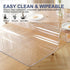 12x28 inch Clear Plastic Table Cover Protector Transparent Rectangular Tablecloth 1.5mm Thick Vinyl Desk Pad Protector Mat for Kitchen Countertop ...